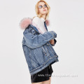 2021 Trendy Clothing Ladies Denim Parka Overcoat